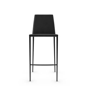 Calligaris Aida Leatherette/Metal Counter Stool, Grey/Matt Grey