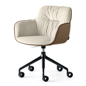 Calligaris Cocoon Fabric/Metal Customizable Swivel Armchair w/Casters & Adjustable Height (Set of 4)
