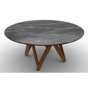 Calligaris Cartesio Wood/Ceramic Round Dining Table