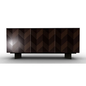 Calligaris Universal Ceramic/Wood/Glass Customizable Sideboard w/3 Doors & Metal Base