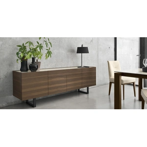 Calligaris Horizon Ceramic/Wood/Metal Customizable Sideboard w/4 Doors & Drawer & Metal Base