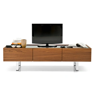Calligaris Horizon Ceramic/Wood/Metal Customizable TV Stand w/Door & 2 Drawer & Metal Base