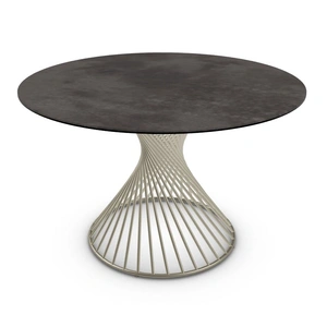 Calligaris Vortex W47.2-inch Ceramic/Metal Customizable Round Dining Table