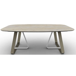 Calligaris Sunshine W78.7-inch Ceramic/Metal Customizable Elliptical Dining Table