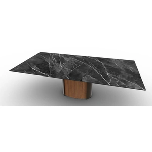 Calligaris Yoroi W98.4-inch Ceramic/Metal/Wood Customizable Rectangular Dining Table