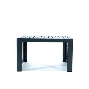 LeisureMod Chelsea Patio Aluminum Coffee Table, Black