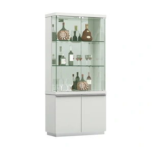 Pantek Furniture CU 292 36-inch 1-Door 2-Drawer Curio w/Lamp