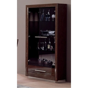 Pantek Furniture CU 60 Dining Curio, High Gloss Walnut
