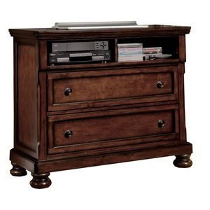 Homelegance Cumberland Wood/Wood Veneer TV Chest, Brown Cherry