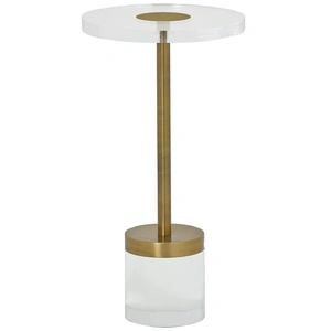 Universal Furniture Deco Martini Acrylic/Metal Table, White