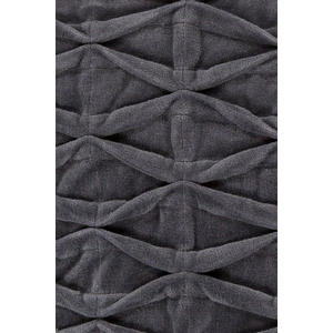 Chandra CUS28010 Cotton/Velvet Handmade Cushion, Grey