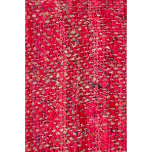 Chandra CUS28015 Silk Textured Handmade Cushion, Red/Natural