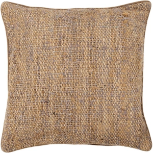 Chandra CUS28018 Silk Textured Handmade Cushion, Purple/Natural