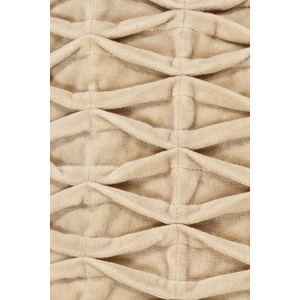 Chandra CUS28021 Cotton/Velvet Handmade Cushion, Beige