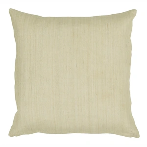 Chandra CUS28029 Tussar Silk Handmade Cushion, Natural