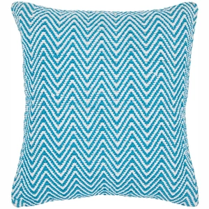 Chandra CUS28033 Cotton Handmade Cushion, Blue/White