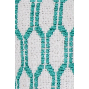 Chandra CUS28034 Cotton Handmade Cushion, White/Green