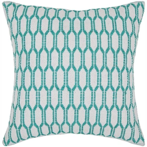 Chandra CUS28034 Cotton Handmade Cushion, White/Green