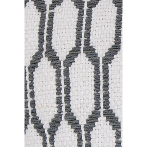 Chandra CUS28035 Cotton Handmade Cushion, White/Grey