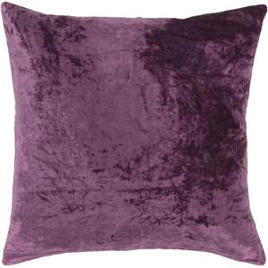 Chandra CUS28047 Cotton/Linen/Viscose Handmade Cushion, Purple