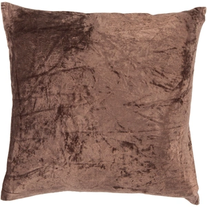 Chandra CUS28049 Cotton/Linen/Viscose Handmade Cushion, Brown