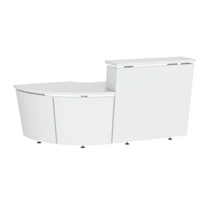 NARBUTAS Tera 88.5-inch Straight Reception Desk w/Left Countertop