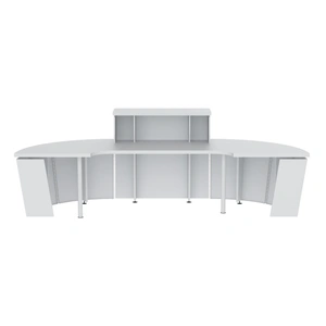 NARBUTAS Tera 132-inch Straight Reception Desk w/2 Countertops