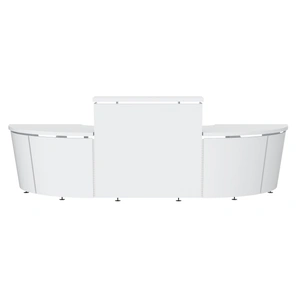 NARBUTAS Tera 132-inch Straight Reception Desk w/2 Countertops