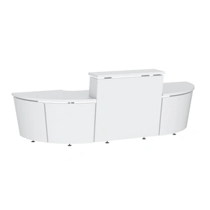 NARBUTAS Tera 132-inch Straight Reception Desk w/2 Countertops