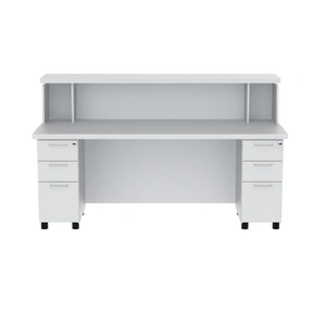 NARBUTAS Tera 68.9-inch Straight Reception Desk w/2 Pedestals
