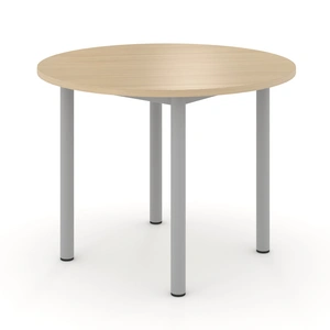 NARBUTAS Optima Round Melamine 4-Person Meeting Table w/Metal Frame