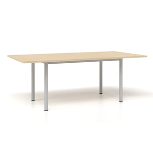 NARBUTAS Optima Rectangular Melamine 6-Person Meeting Table w/Metal Frame