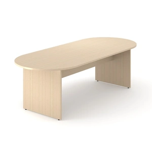 NARBUTAS Optima Oval Melamine 6-8-Person Meeting Table w/Modesty Panel