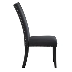 Global Furniture USA D03 Velvet Fabric Dining Chair in Black