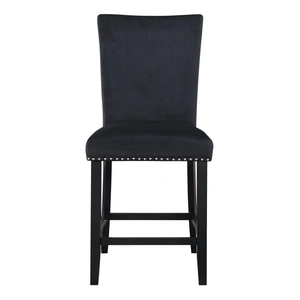 Global Furniture USA D04 Velvet Bar Stool, Black