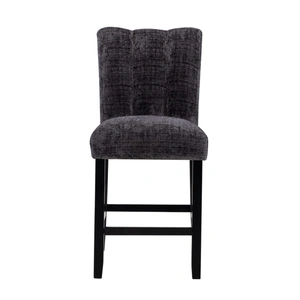 Global Furniture USA D5473 Faux Marble Square Bar Table Set with D06 Barstools in Black/Grey