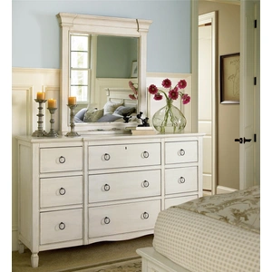 Universal Furniture Summer Hill Wood Dresser w/9 Drawers in Cotton