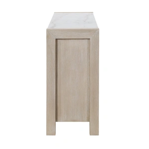Global Furniture USA D1321 Marble Wood Buffet with 3 Doors in Natural/White