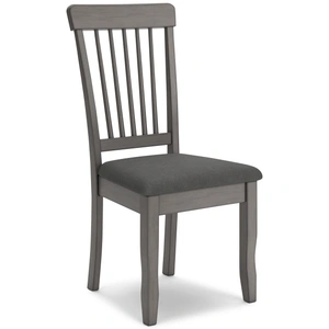 Ashley Furniture Shullden Modern Spindle-Back Dining Side Chair | Gray Finish, Gray (Set of 2)