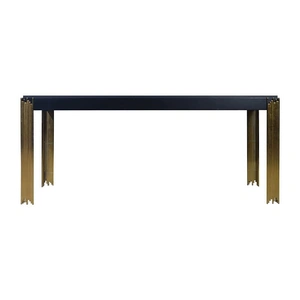 New Classic Furniture SM Empire Wood Rectangular Dining Table, Black