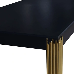 New Classic Furniture SM Empire Wood Rectangular Dining Table, Black