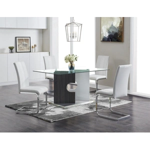 Global Furniture USA D219 Dining Table, Grey/White