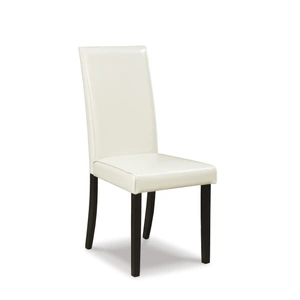 Ashley Furniture Kimonte Modern Faux Leather Dining Side Chair | Espresso Finish (Set of 2)