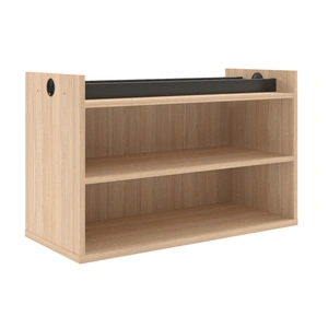 NARBUTAS Round Melamine Workstation w/Storage Cabinets for 4 Persons