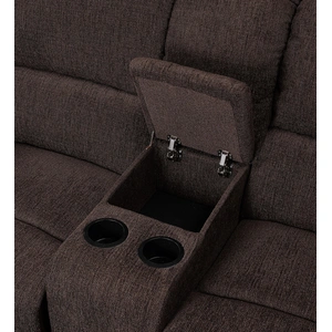 ACME Madden Velvet Reclining Loveseat, Brown