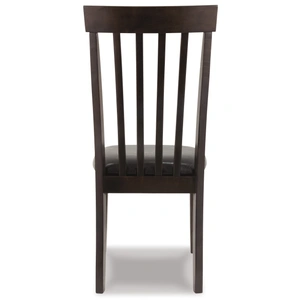Ashley Furniture Hammis Faux Leather Dining Side Chair | Dark Brown Wood, Dark Brown (Set of 2)