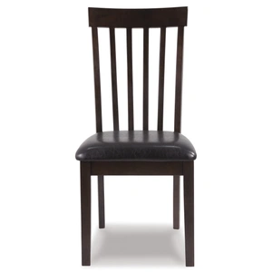 Ashley Furniture Hammis Faux Leather Dining Side Chair | Dark Brown Wood, Dark Brown (Set of 2)