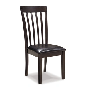 Ashley Furniture Hammis Faux Leather Dining Side Chair | Dark Brown Wood, Dark Brown (Set of 2)