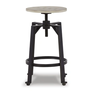 Ashley Furniture Karisslyn Swivel Stool - Adjustable Metal & Wood | Sohomod, Whitewash/Black (Set of 2)