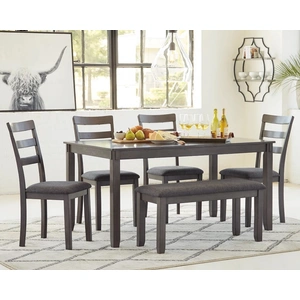 Ashley Furniture Ashley SM Bridson 6-Piece Fabric/Wood Dining Room Set